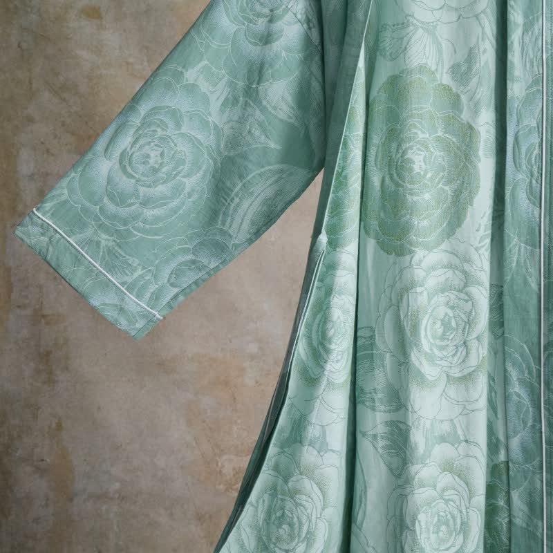 Lussuoso kimono in puro cotone color peonia - image 4