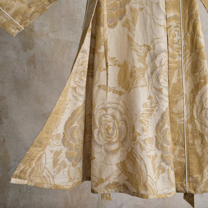 Lussuoso kimono in puro cotone color peonia - image 18