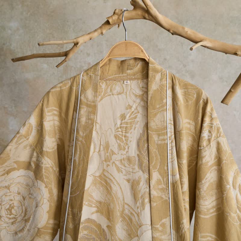 Lussuoso kimono in puro cotone color peonia - image 16