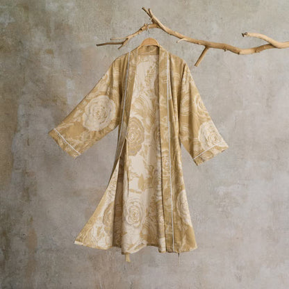 Lussuoso kimono in puro cotone color peonia - image 14
