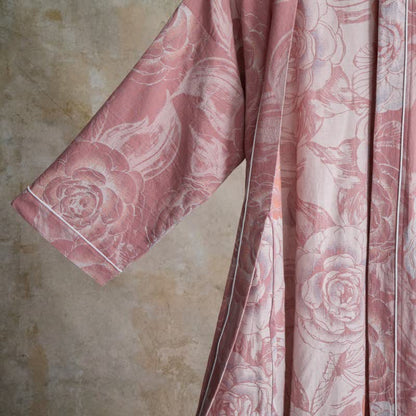 Lussuoso kimono in puro cotone color peonia - image 10