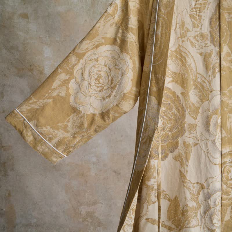 Lussuoso kimono in puro cotone color peonia - image 17
