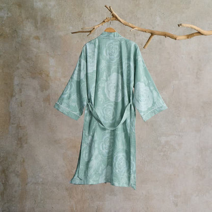 Lussuoso kimono in puro cotone color peonia - image 2