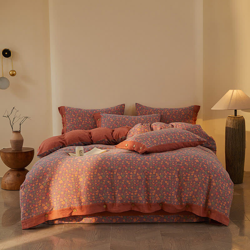 Set di biancheria da letto in cotone a doppia garza Lucky Clover (4 pezzi) - image 1