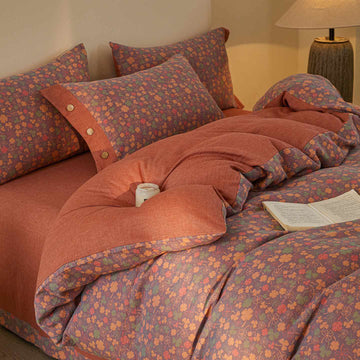 Set di biancheria da letto in cotone a doppia garza Lucky Clover (4 pezzi) - Matrimoniale Grande - image 0