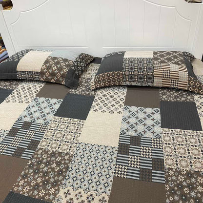 Copriletto in cotone patchwork vintage a doppia garza - image 1