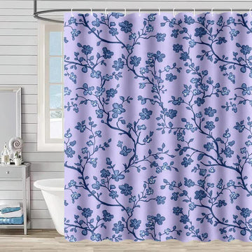 Tenda da doccia con stampa floreale - Viola - 230cm x 180cm - image 0