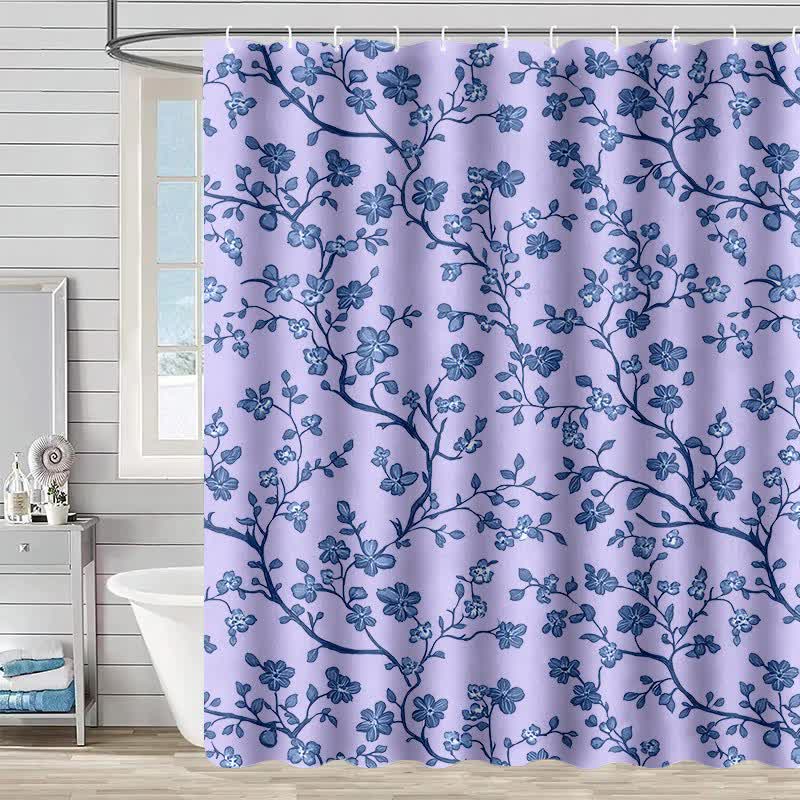 Tenda da doccia con stampa floreale - Viola - 230cm x 180cm - image 0