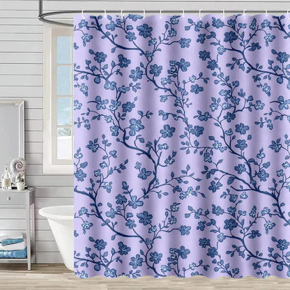 Tenda da doccia con stampa floreale - Viola - 230cm x 180cm - image 0