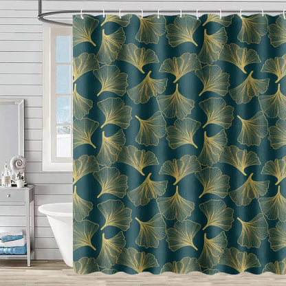 Tenda da doccia con stampa botanica Ginkgo - Verde - 230cm x 180cm - image 2