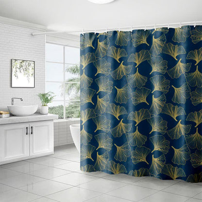 Tenda da doccia con stampa botanica Ginkgo - image 1