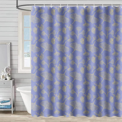 Tenda da doccia con stampa ispirata al ginkgo - Viola - 230cm x 180cm - image 0