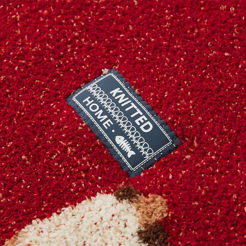 Coperta in morbida maglia con motivo a cavallo festivo - image 7