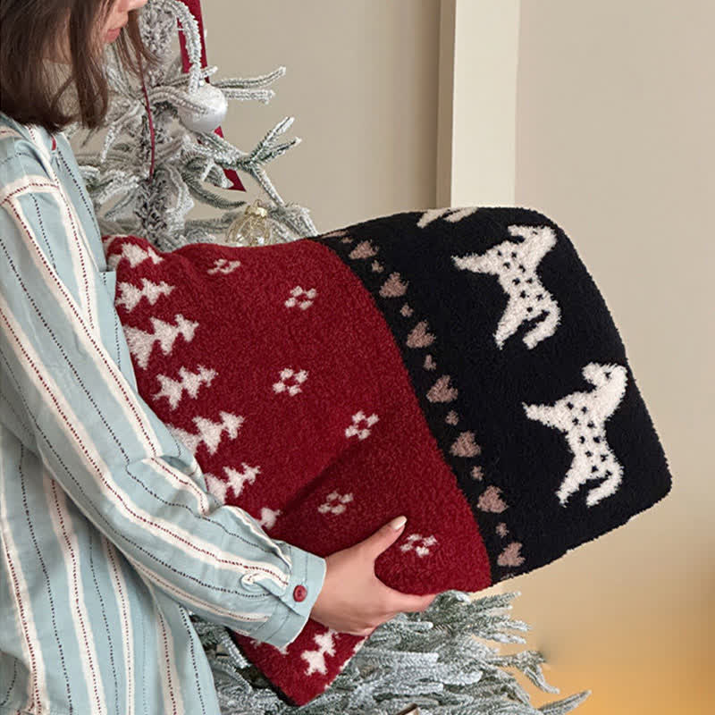 Coperta vintage con cavallo nordico e fiocco di neve - image 5