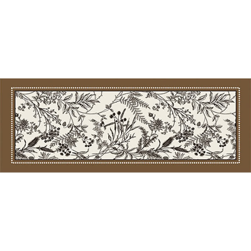 Tappeto da pavimento floreale elegante vintage - Caffè - 100cm x 200cm - image 5