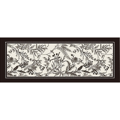 Tappeto da pavimento floreale elegante vintage - Nero - 100cm x 200cm - image 9