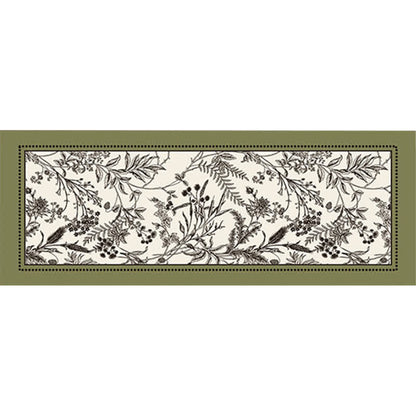 Tappeto da pavimento floreale elegante vintage - Verde - 100cm x 200cm - image 1