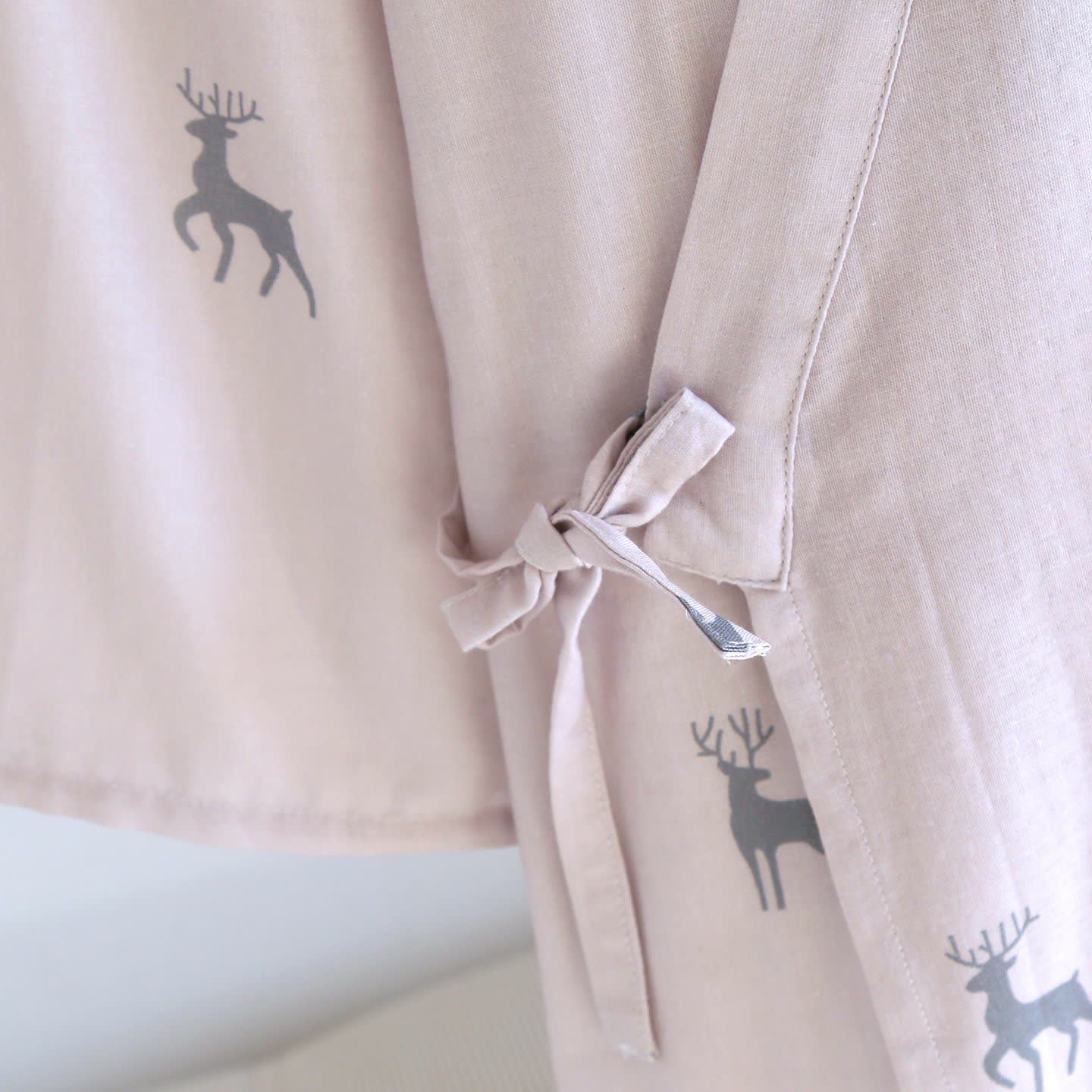 Accappatoio Kimono in Garza di Cotone con Motivo a Cervo per Coppia - image 6