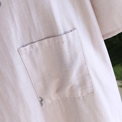 Accappatoio Kimono in Garza di Cotone con Motivo a Cervo per Coppia - image 7
