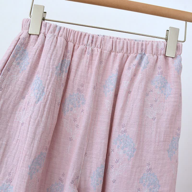 Pigiama vintage in cotone con stampa floreale tenue - image 8