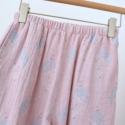 Pigiama vintage in cotone con stampa floreale tenue - image 8