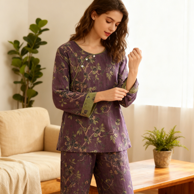 Completo da casa in puro cotone vintage Jacquard - image 1