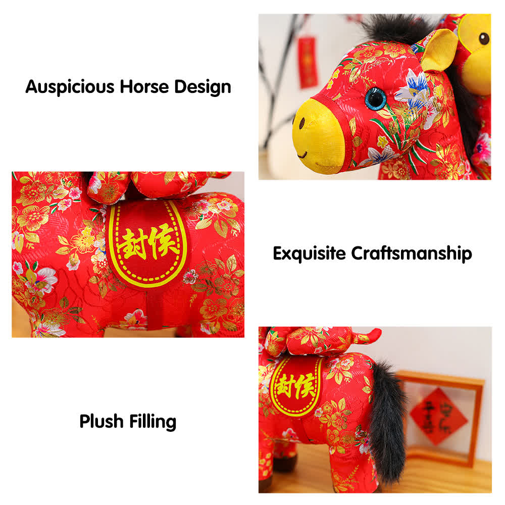 Peluche tradizionale a forma di cavallo dello zodiaco cinese - image 10