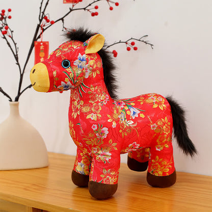 Peluche tradizionale a forma di cavallo dello zodiaco cinese - Cavallo rosso - 2 pezzi - 30cm - image 9