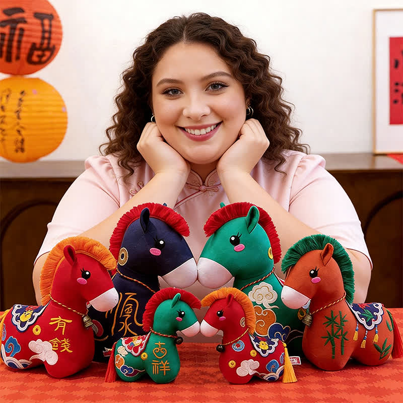 Collezione di peluche dell'anno del cavallo dello zodiaco cinese - image 2