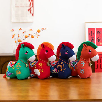 Collezione di peluche dell'anno del cavallo dello zodiaco cinese - image 0