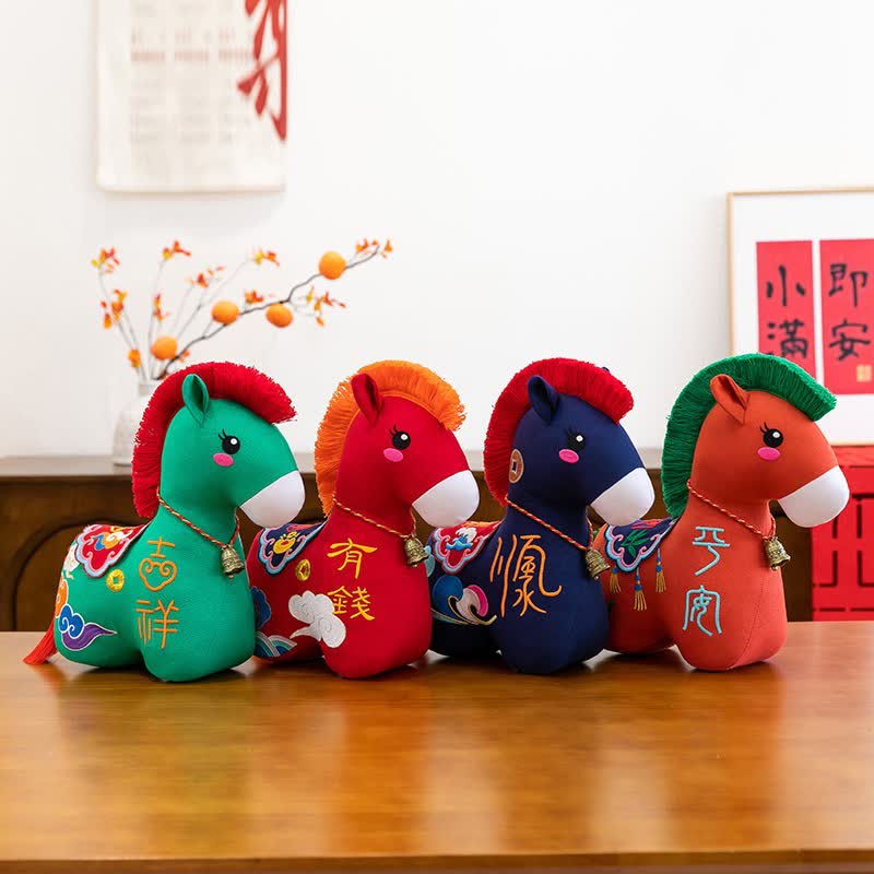Collezione di peluche dell'anno del cavallo dello zodiaco cinese - image 0