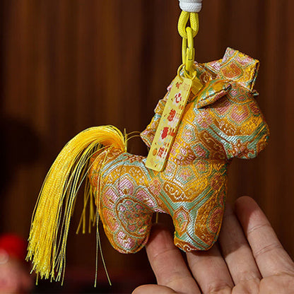 Ornamento da appendere con cavallo zodiacale vintage - Giallo - 4 pezzi - 11 cm x 23 cm - image 4