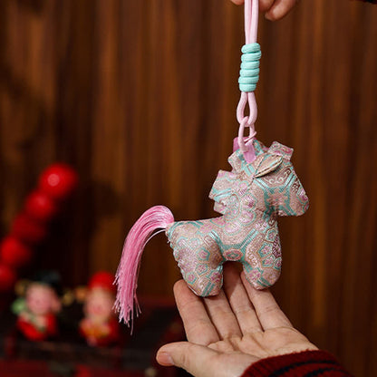 Ornamento da appendere con cavallo zodiacale vintage - Rosa - 4 pezzi - 11 cm x 23 cm - image 2