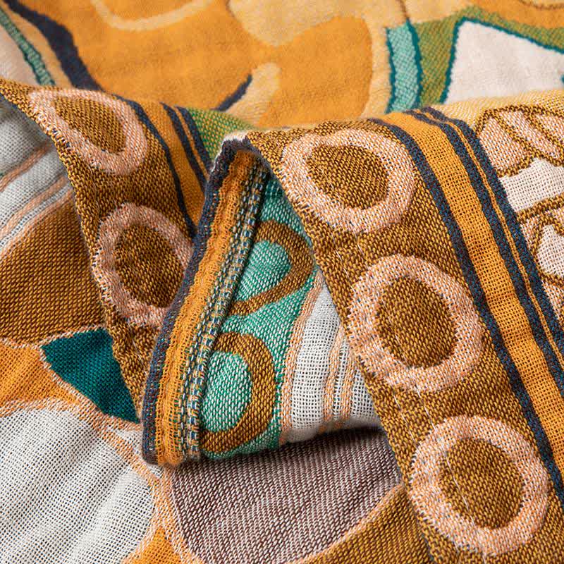 Coperta di lusso in garza di cotone con motivo floreale retrò - image 5