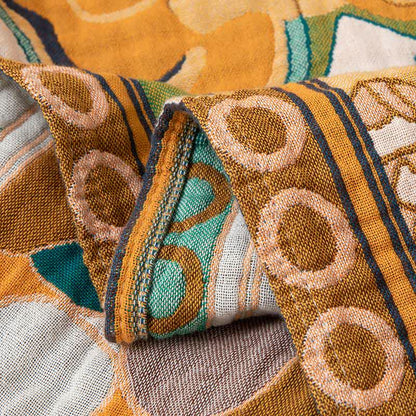 Coperta di lusso in garza di cotone con motivo floreale retrò - image 5