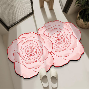 Tappetino da bagno in fango diatomeico ispirato alla rosa - Rosa - 80cm x 120cm - image 0