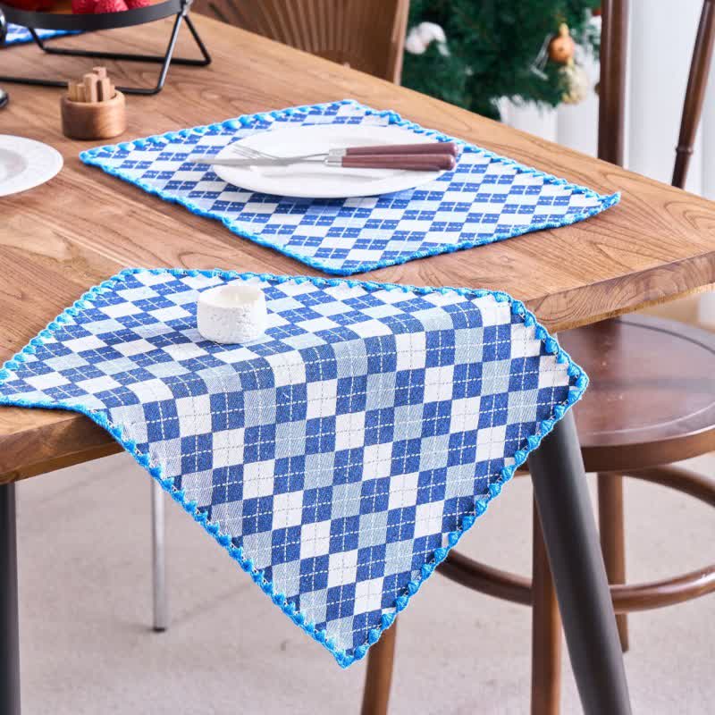 Tovaglietta in tessuto jacquard a quadri (4 pezzi) - image 5