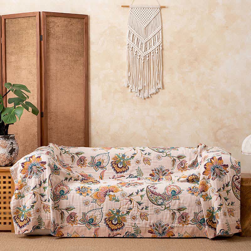 Coperta in garza di cotone in stile etnico vintage - image 1