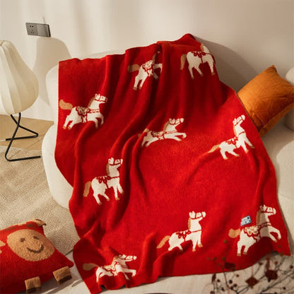 Coperta in pile "Anno del cavallo" - image 1