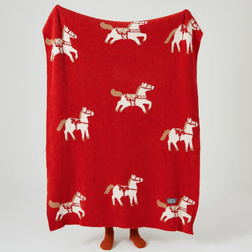 Coperta in pile "Anno del cavallo" - 130cm x 160cm - image 0