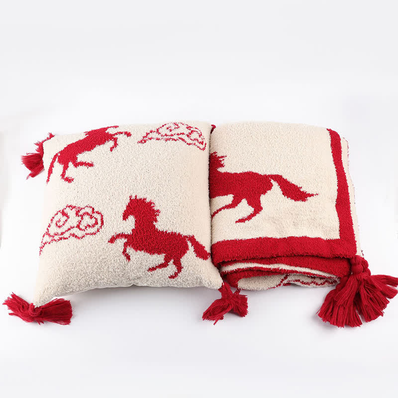 Collezione celebrativa dell'Anno del Cavallo 2026 - Coperta con un cuscino - image 3