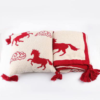 Collezione celebrativa dell'Anno del Cavallo 2026 - Coperta con un cuscino - image 3