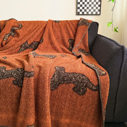 Coperta soffice con motivo leopardato vintage - 200cm x 230cm - image 0