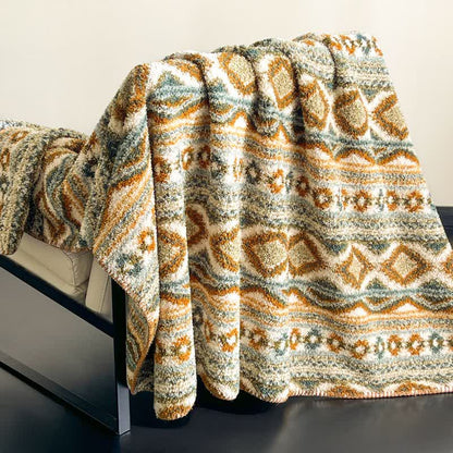 Coperta soffice in stile bohémien - Verde - 200cm x 230cm - image 1