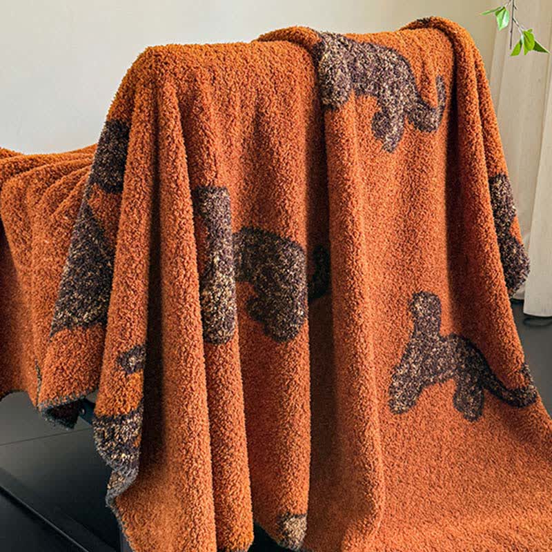 Coperta soffice con motivo leopardato vintage - image 7