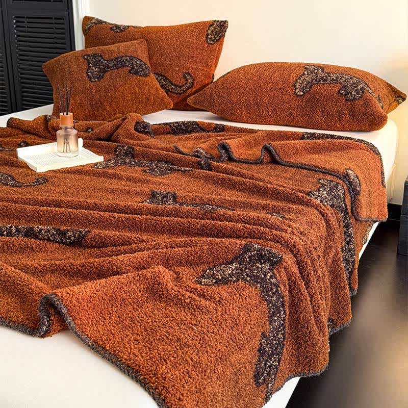 Coperta soffice con motivo leopardato vintage - image 2