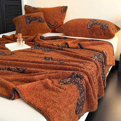 Coperta soffice con motivo leopardato vintage - image 2