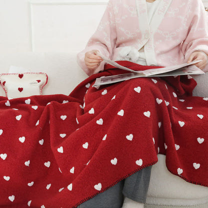 Coperta con motivo a cuore e pompon - image 11