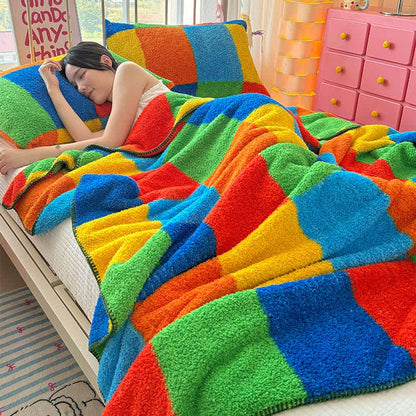 Coperta soffice e colorata a quadri - image 6