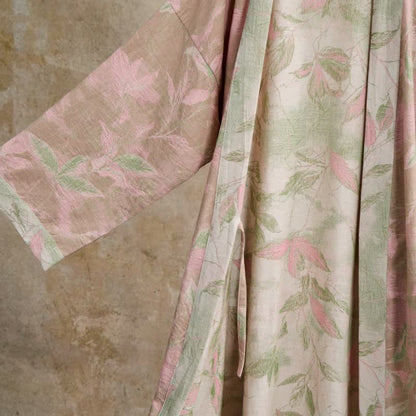 Kimono in garza di cotone con foglie naturali - image 22